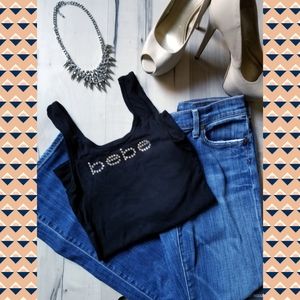 Bebe black logo tank